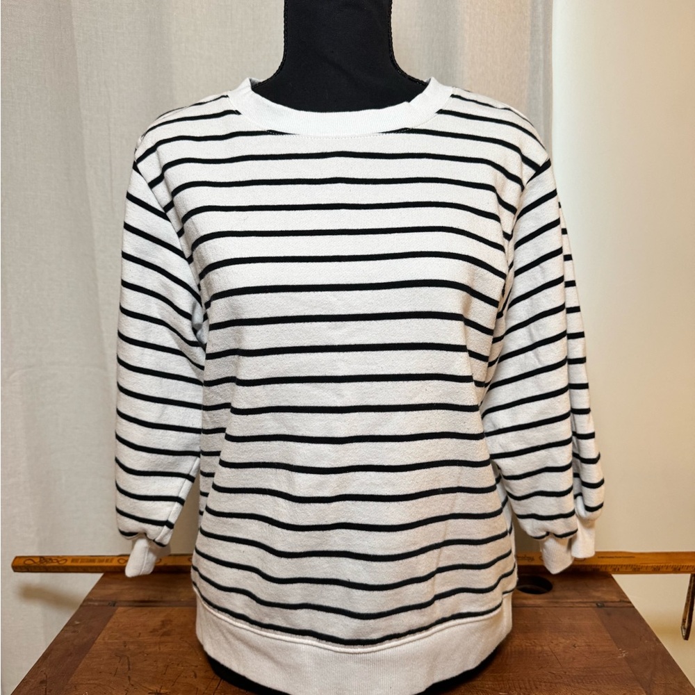 NWOT Black and White Striped Sweater